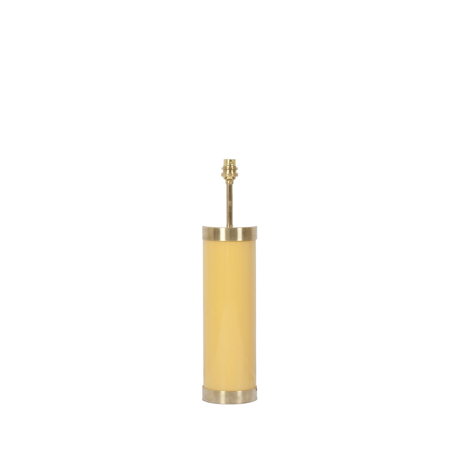 Glass & Brass Lamp - Yellow