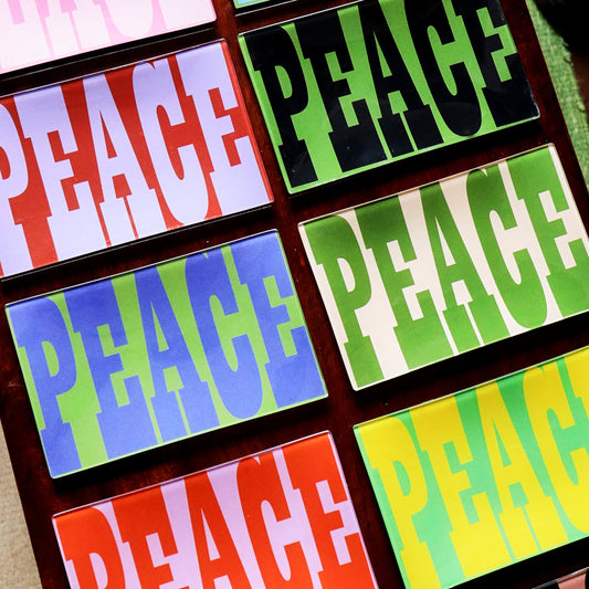 Peace & Happiness Decoupage Trays