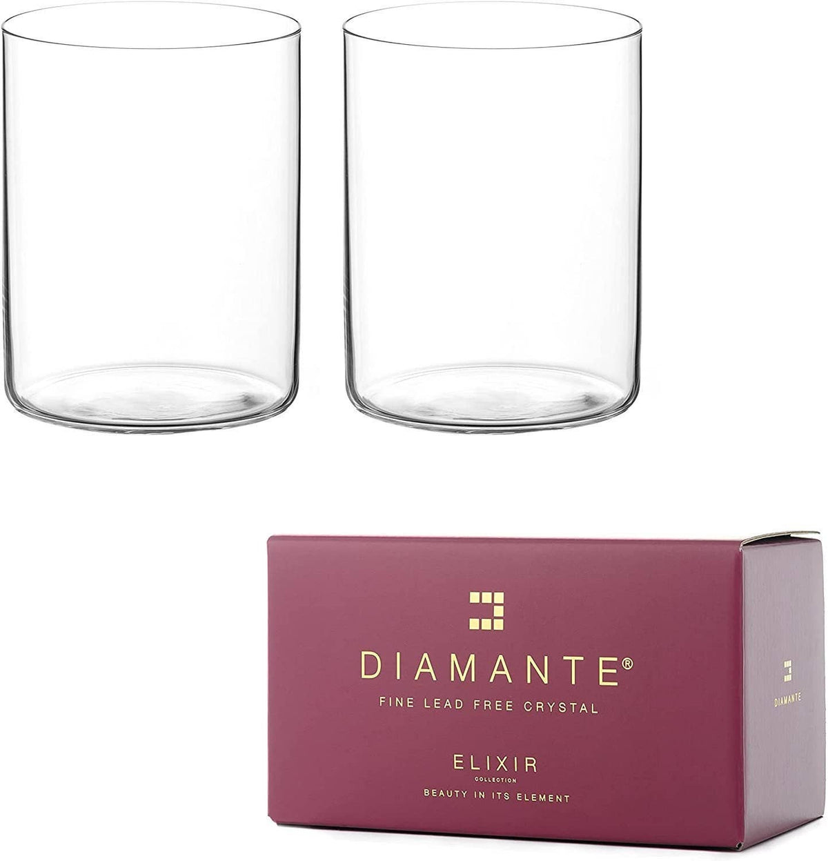 Crystal Glass Tumbler - Pair