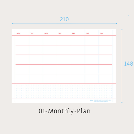 Paperian Flat A5 'Monthly' Notepad