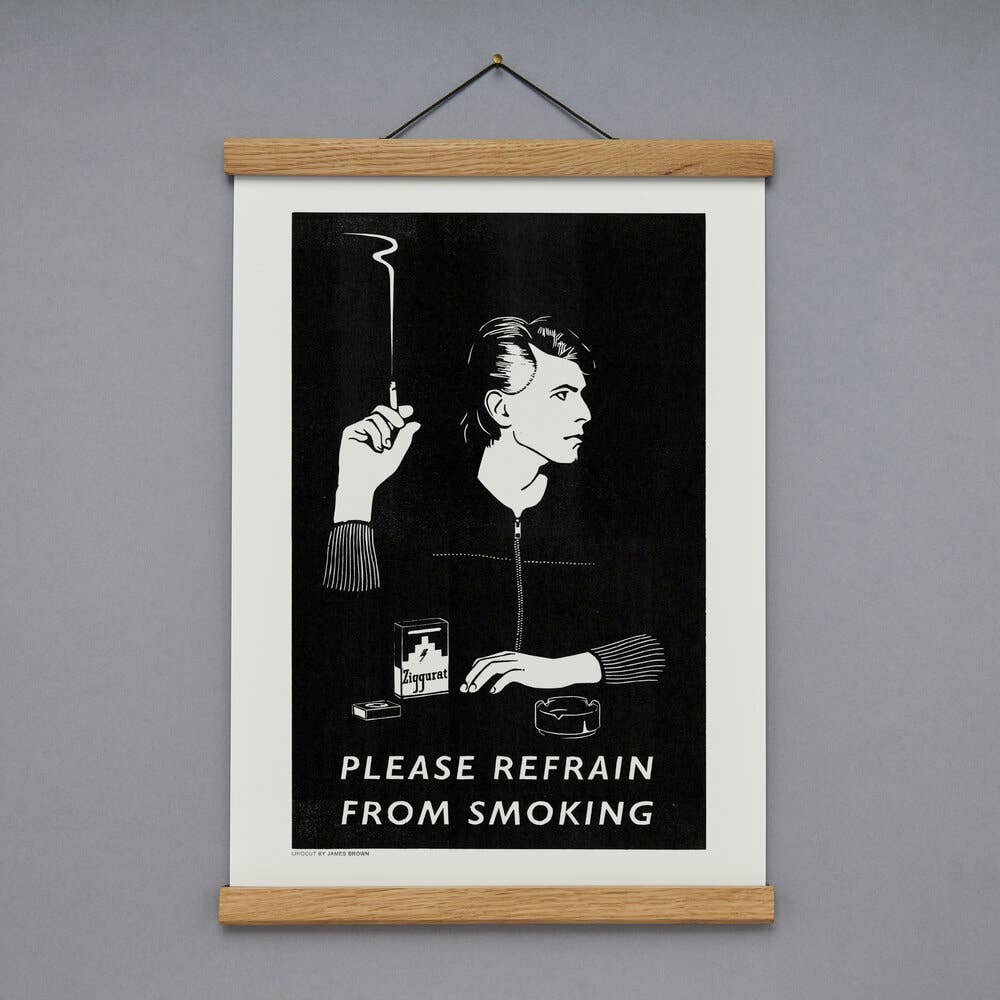 NO SMOKING Linocut Print