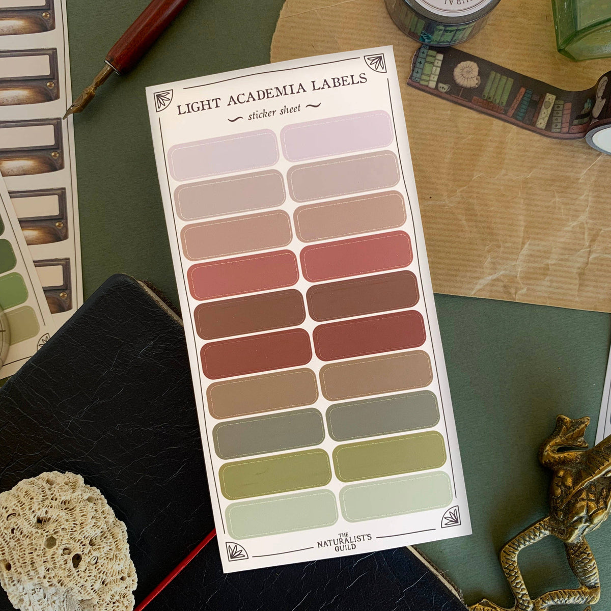 Light Academia Label Sheet