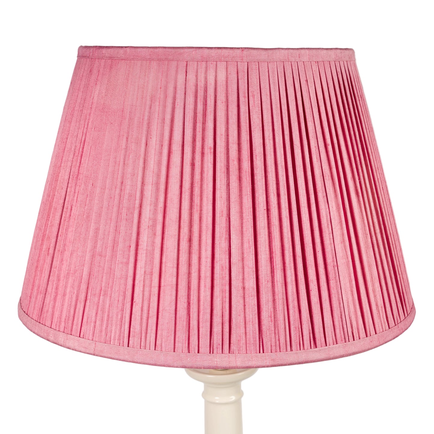 18" Natural Dyed Silk Dupion Lampshade - Pink