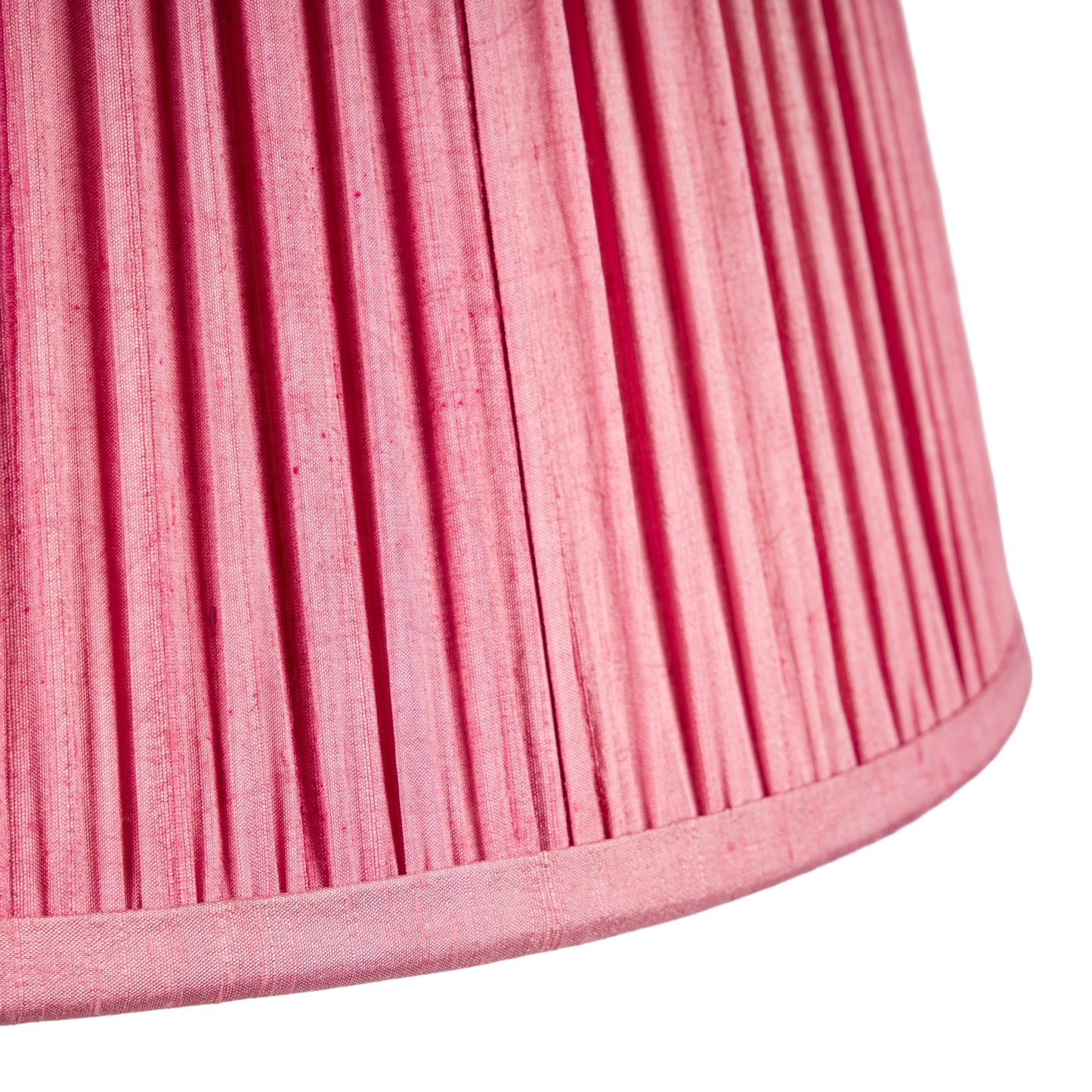 18" Natural Dyed Silk Dupion Lampshade - Pink