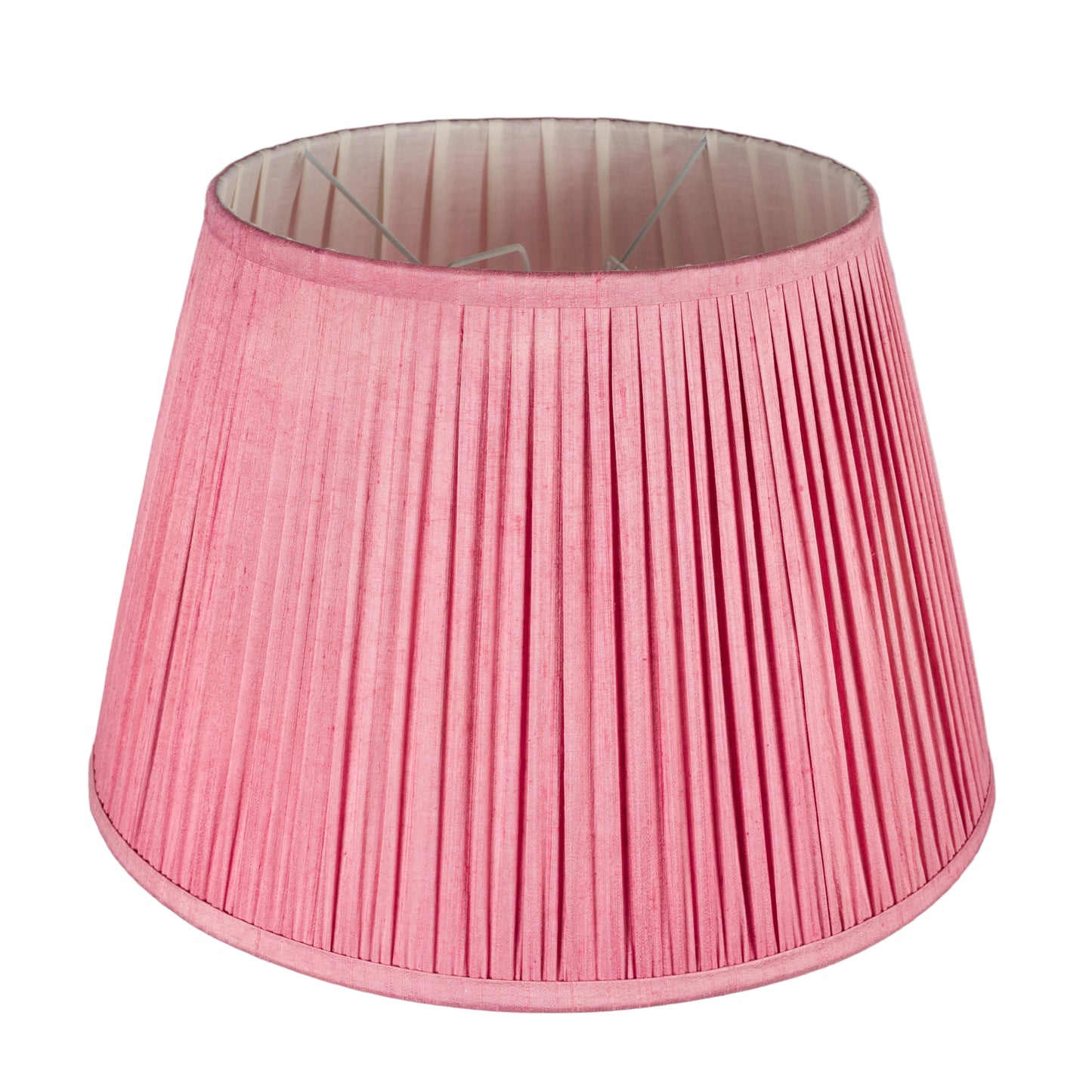 18" Natural Dyed Silk Dupion Lampshade - Pink