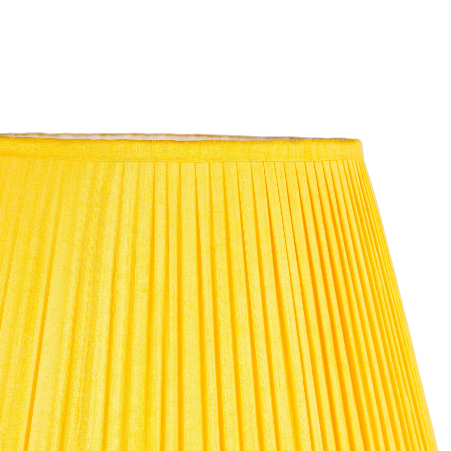 18" Natural Dyed Silk Dupion Lampshade - Yellow