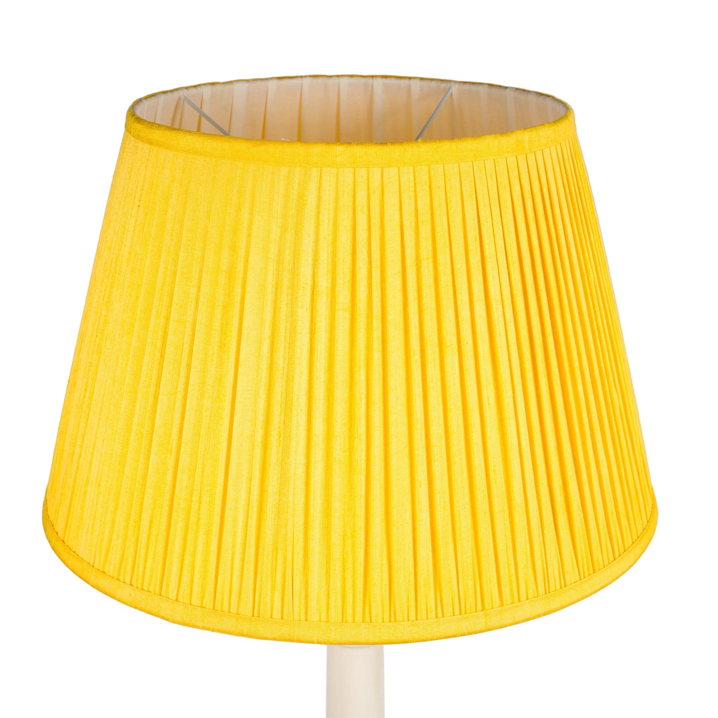 18" Natural Dyed Silk Dupion Lampshade - Yellow