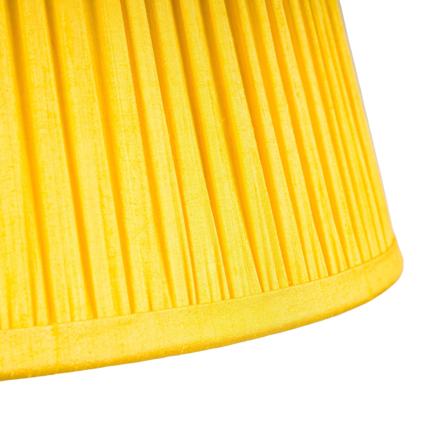 18" Natural Dyed Silk Dupion Lampshade - Yellow