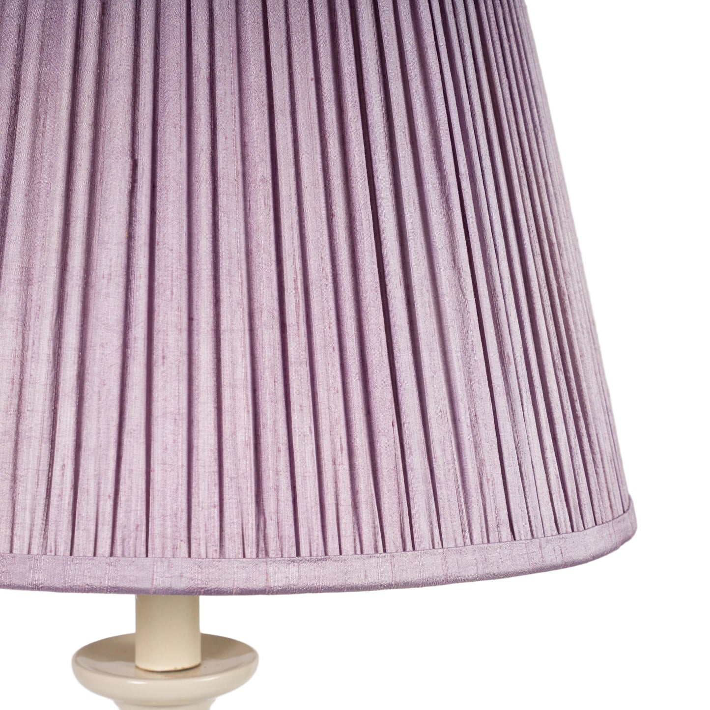 14" Natural Dyed Silk Dupion Lampshade - Lilac