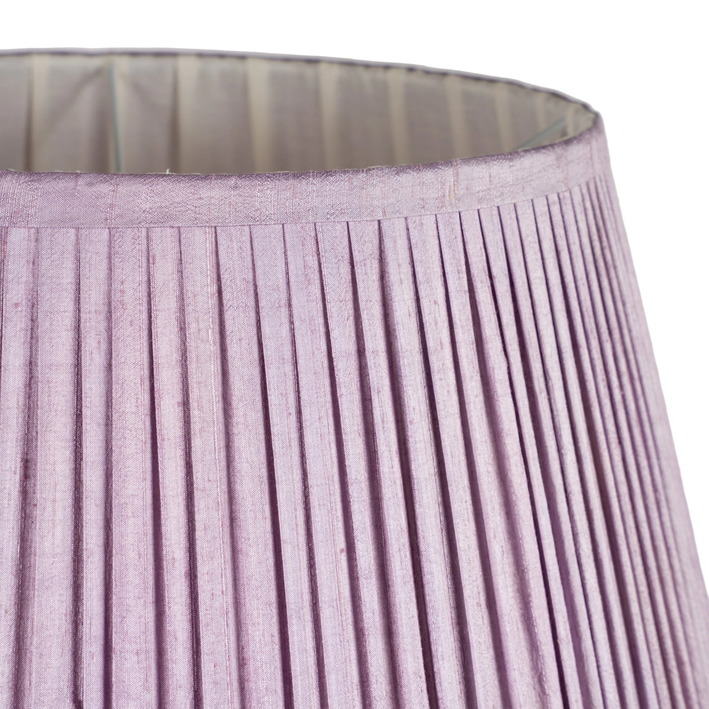 14" Natural Dyed Silk Dupion Lampshade - Lilac