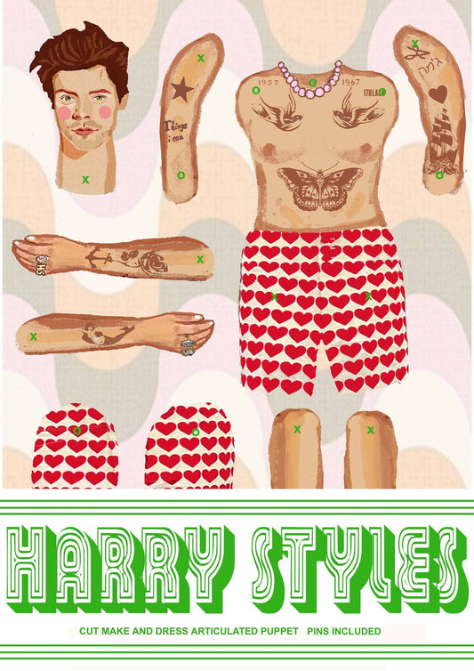 Cut & Make Paper Puppet - Pop Idol Harry Styles