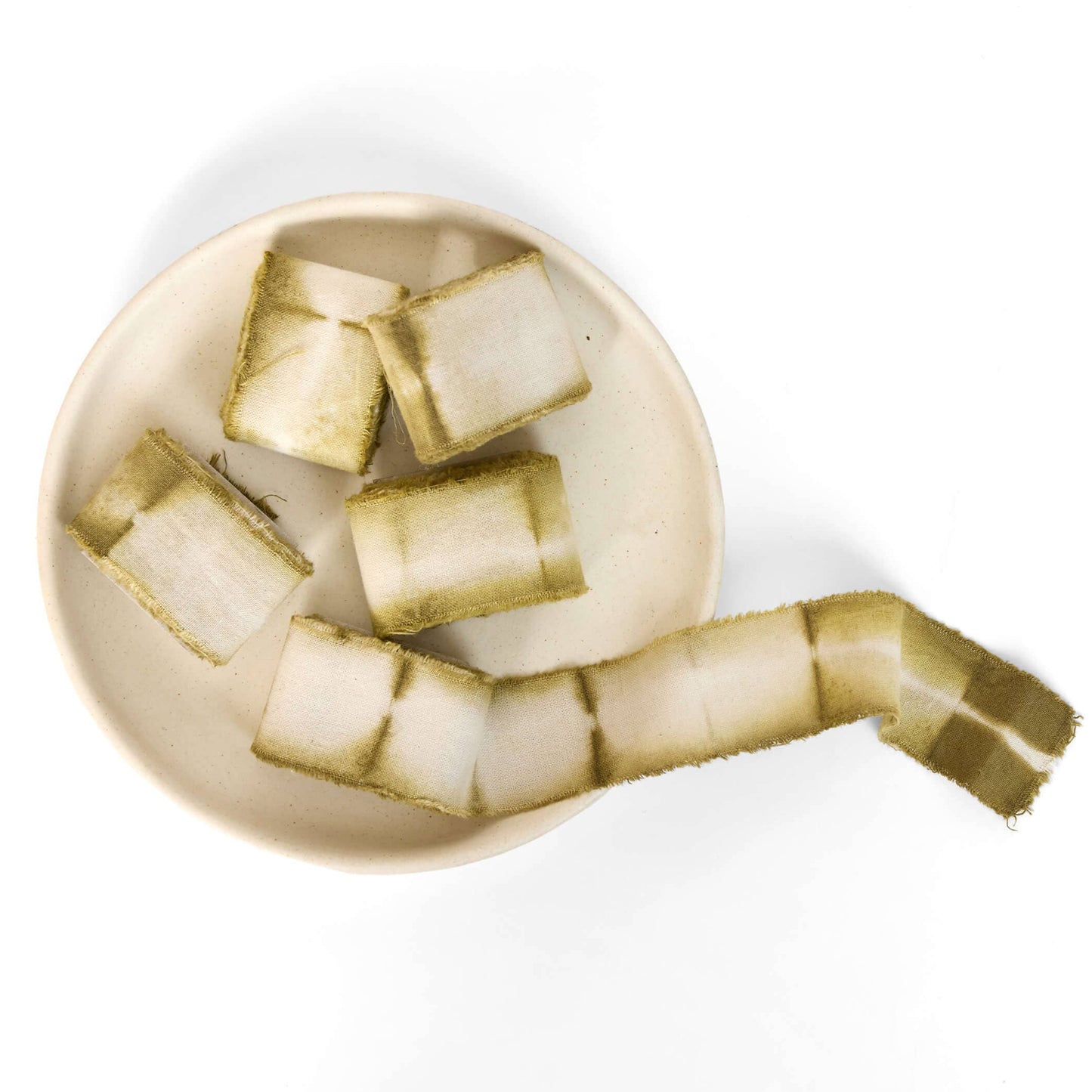 Moss Natural Dyed ribbon Set - Pack of 6