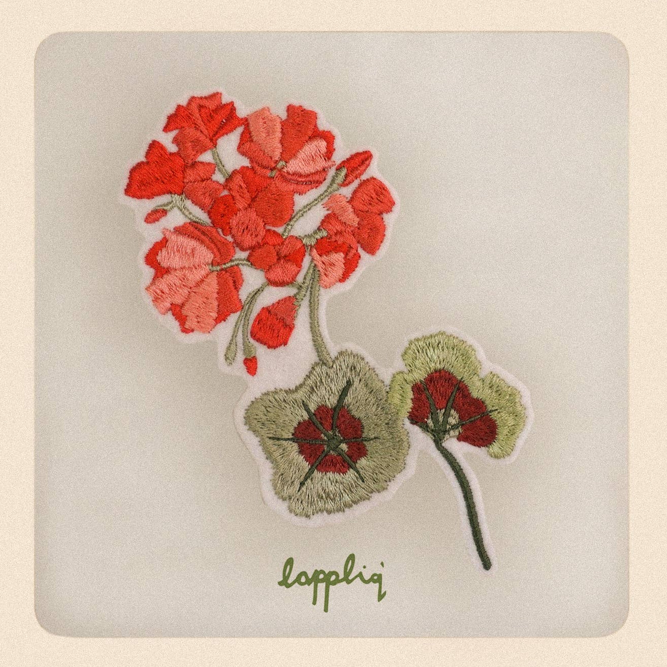 Embroidered Geranium Iron-on Patch – Pentreath & Hall