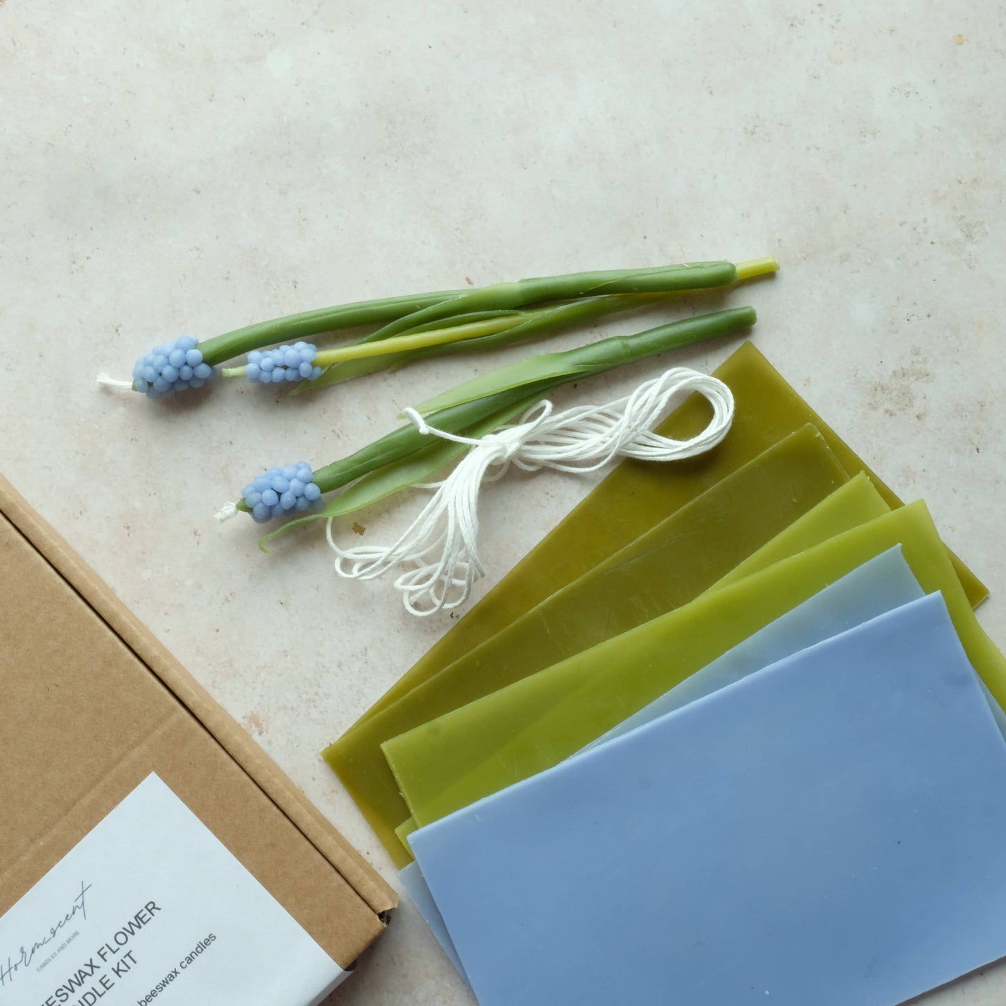 DIY Beeswax Muscari Flower Candle Kit