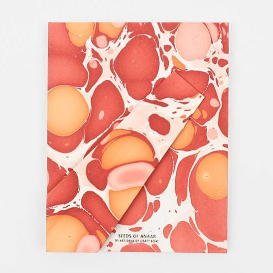 Marbled Paper Picture Frame - Mountain Red