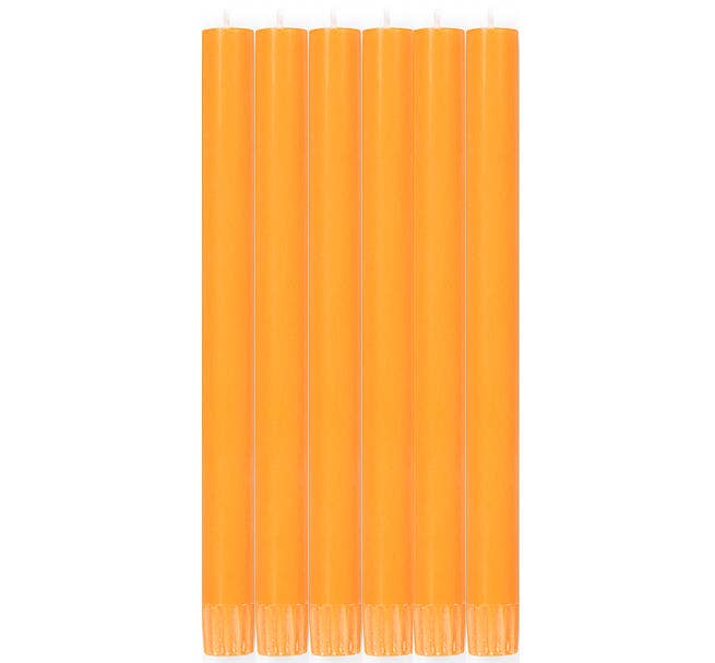 Bright Orange Dinner Candles - Pack of 25