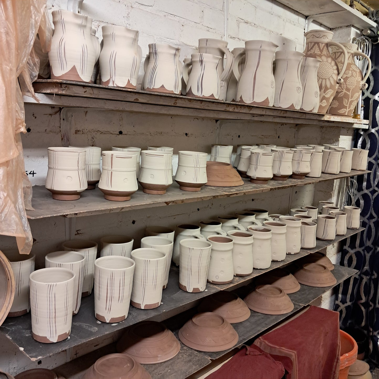 Slipware Mug - Amber Stripes