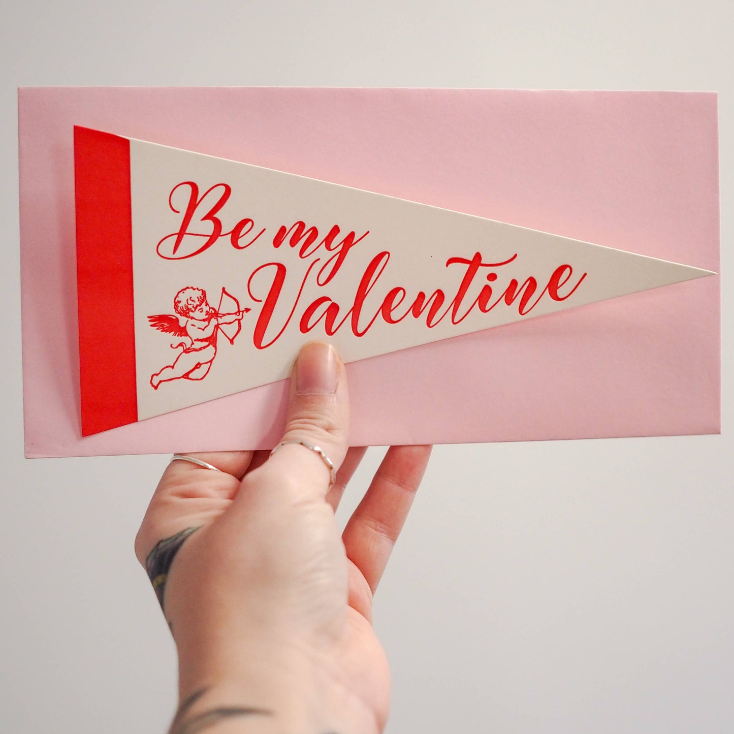'Be My Valentine' Pennant Card