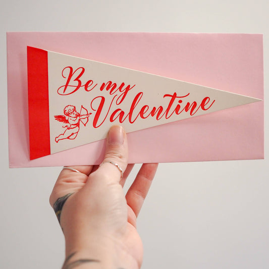 'Be My Valentine' Pennant Card