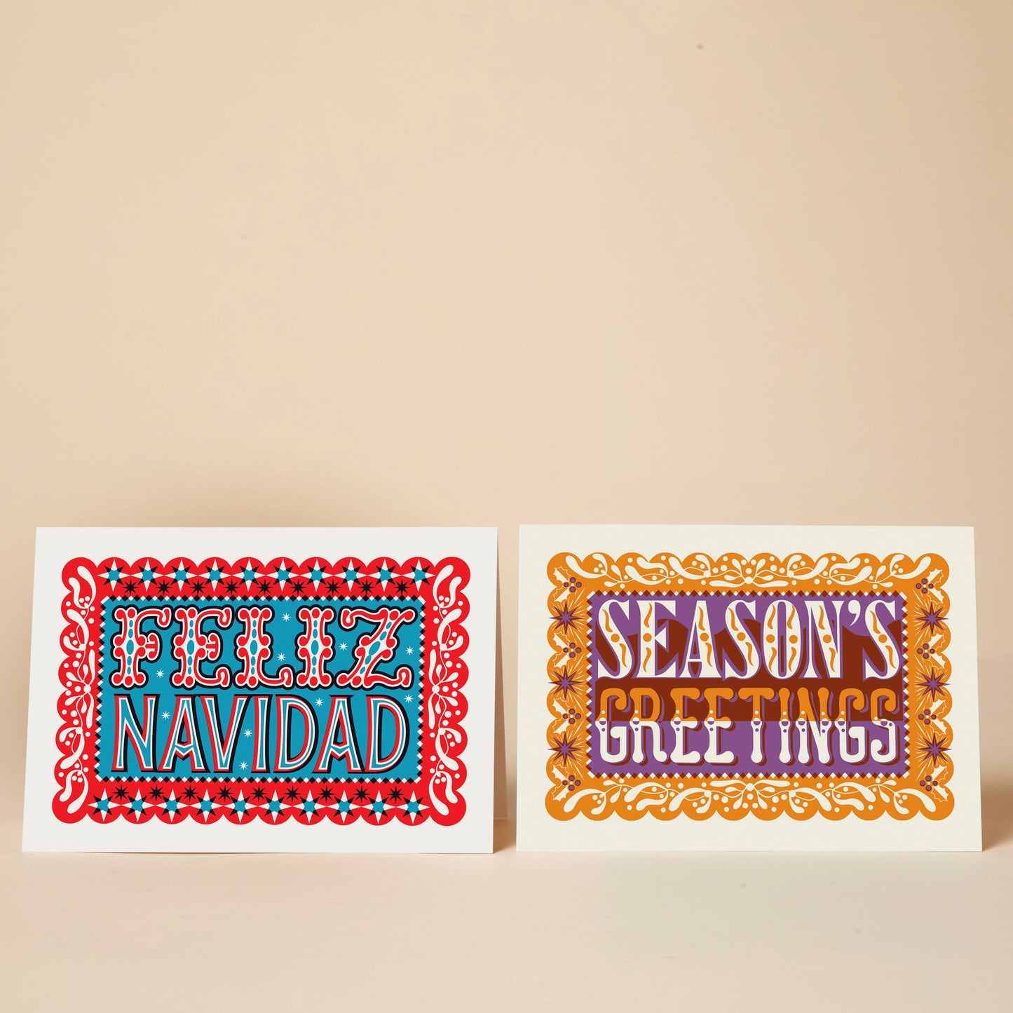 Pack of 10  Cards – Feliz Navidad / Season’s Greetings