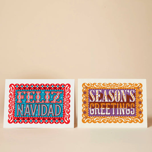 Pack of 10  Cards – Feliz Navidad / Season’s Greetings