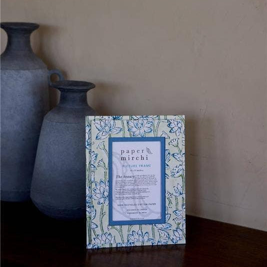 Block Printed Picture Frame - Lotus