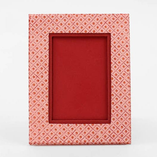 Block Printed Picture Frame - Dot & Grid