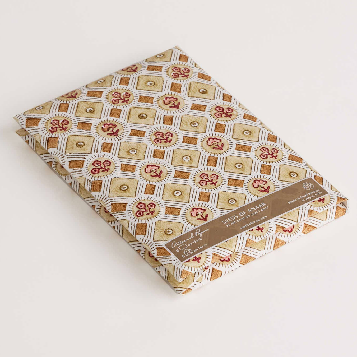 Block Printed Greeting Card Set - Spring Bloom