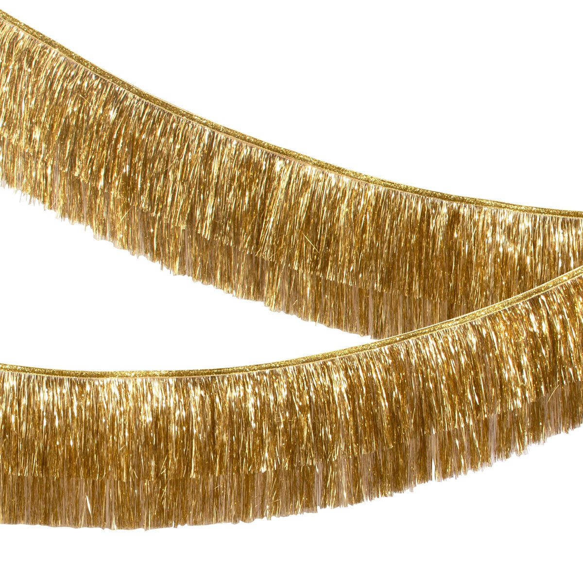 Gold Tinsel Fringe Garland - 6ft