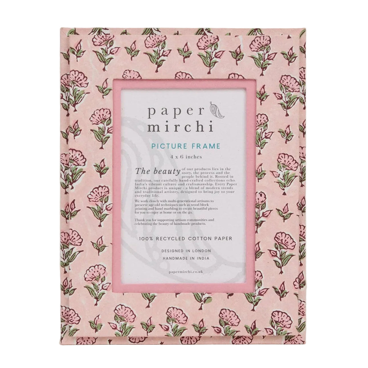 Block Printed Picture Frame- Ditsy Floral