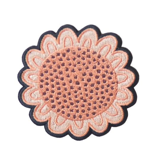 Embroidered Pink Wildflower Iron-on Patch