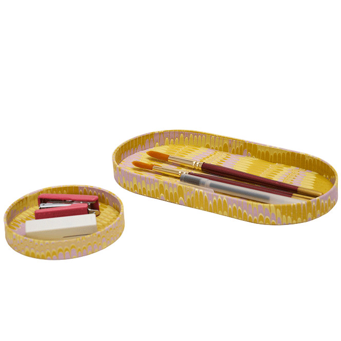 Hand Marbled  Desk Tray Set