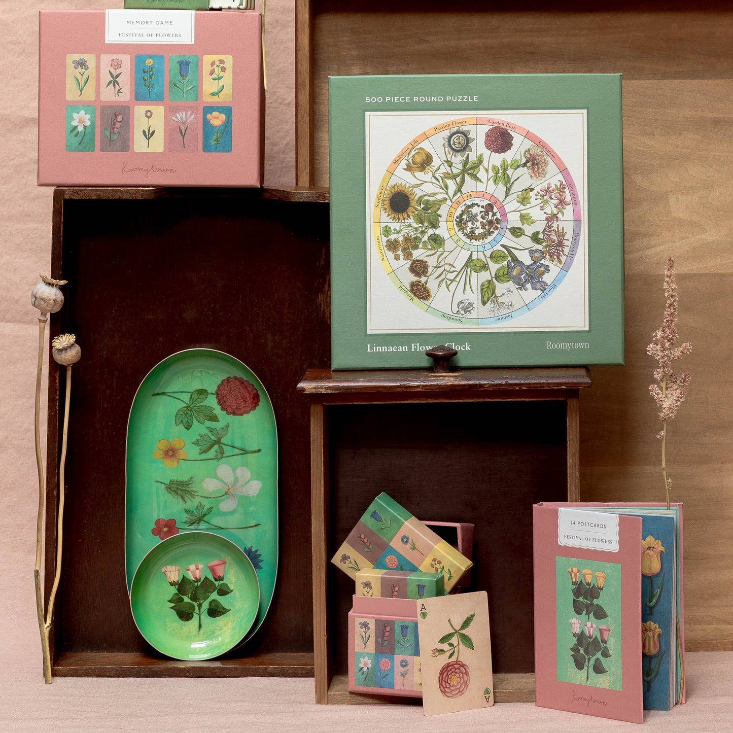 Flower Clock - 500 Piece Jigsaw Puzzle