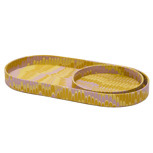 Hand Marbled  Desk Tray Set