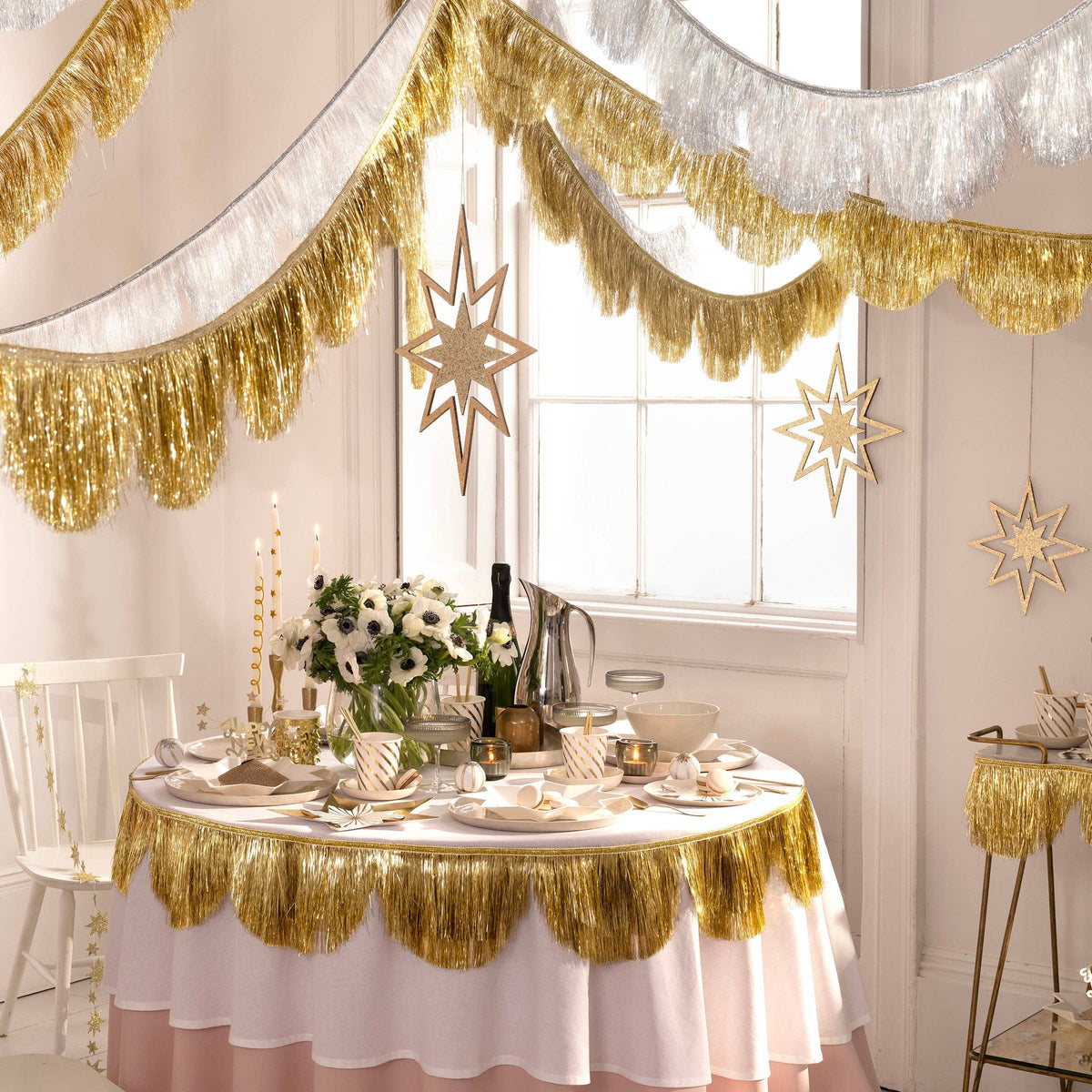 Gold Tinsel Garland - 6ft