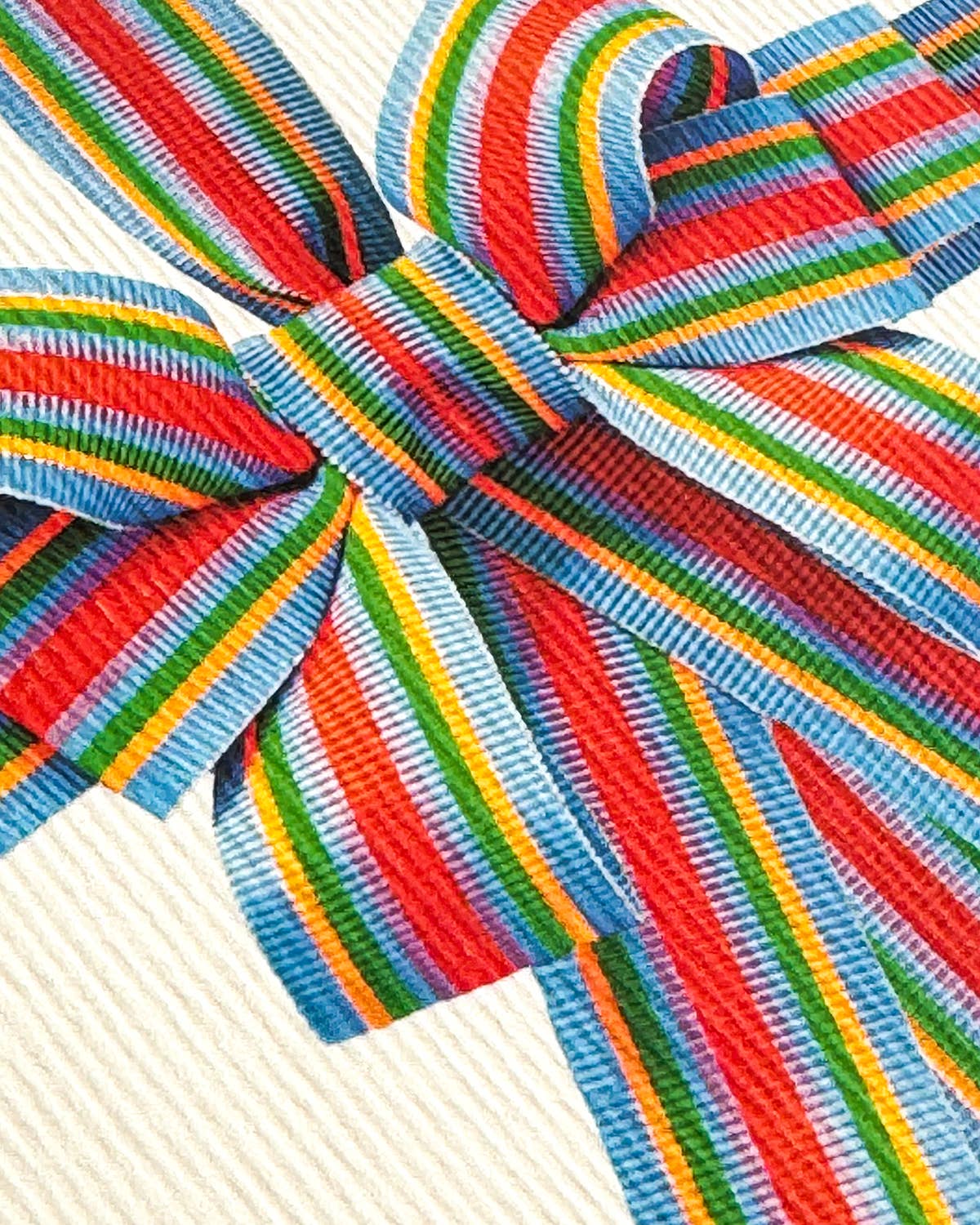 Candy Stripe Bow Greeting Card