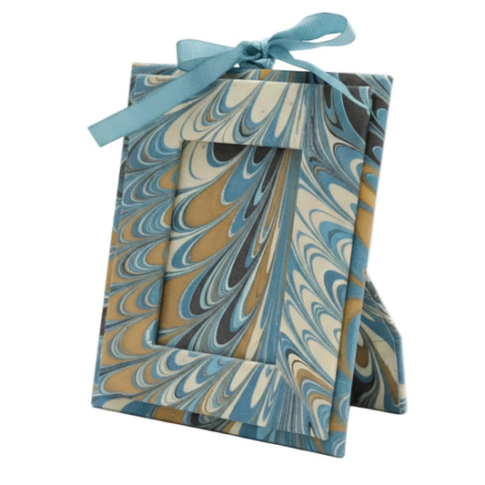 Mini Hand-Marbled Picture Frame - Nila Feathers