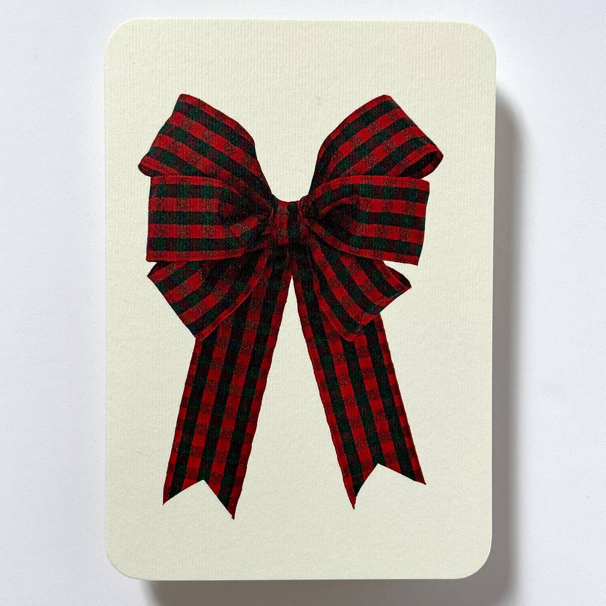 Tartan Bow Greeting Card