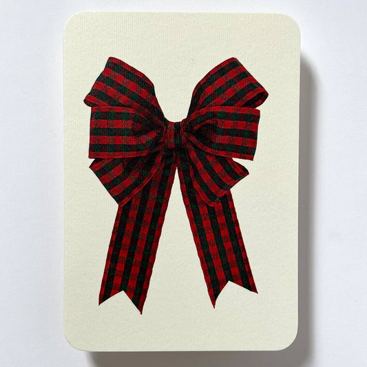 Tartan Bow Greeting Card