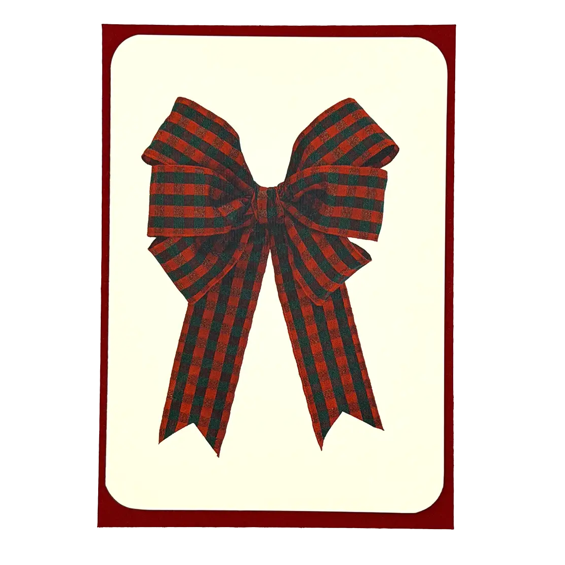 Tartan Bow Greeting Card