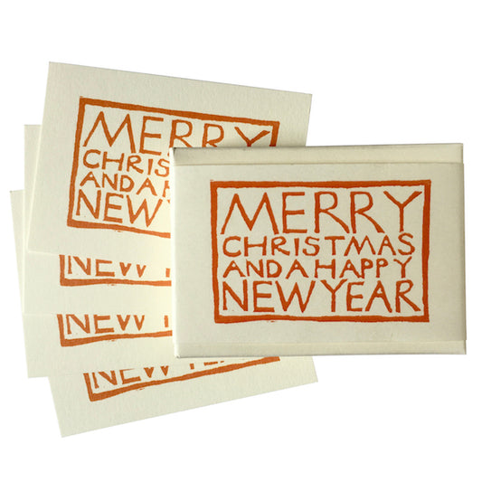 Set of Orange Christmas Gift Tags
