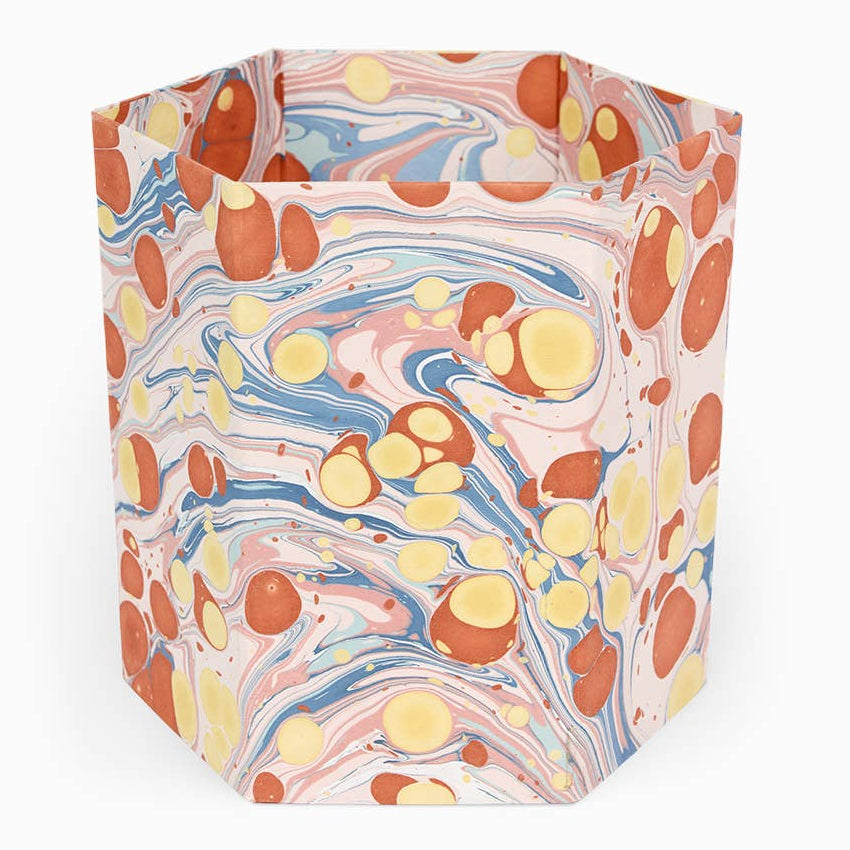 Marbled Hexagon Collapsible Basket - Twilight Pebble