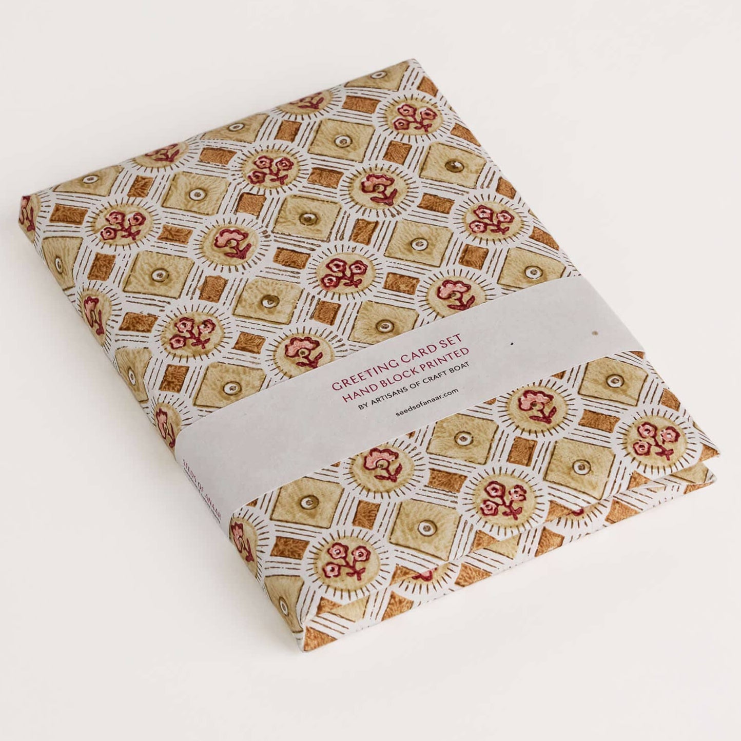 Block Printed Greeting Card Set - Spring Bloom