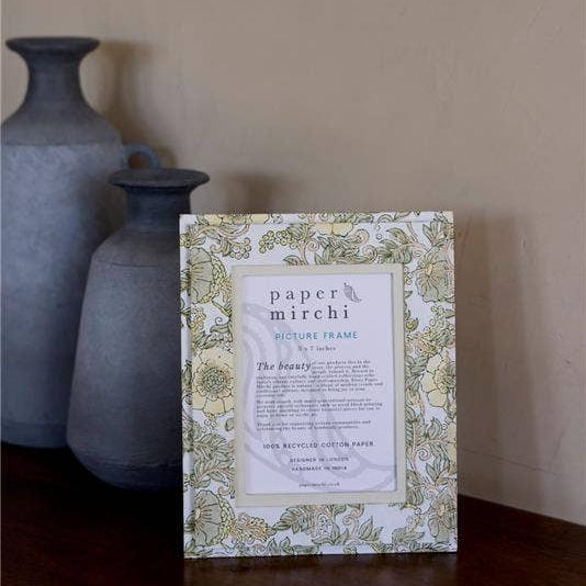 Block Printed Picture Frame - Wild Rose
