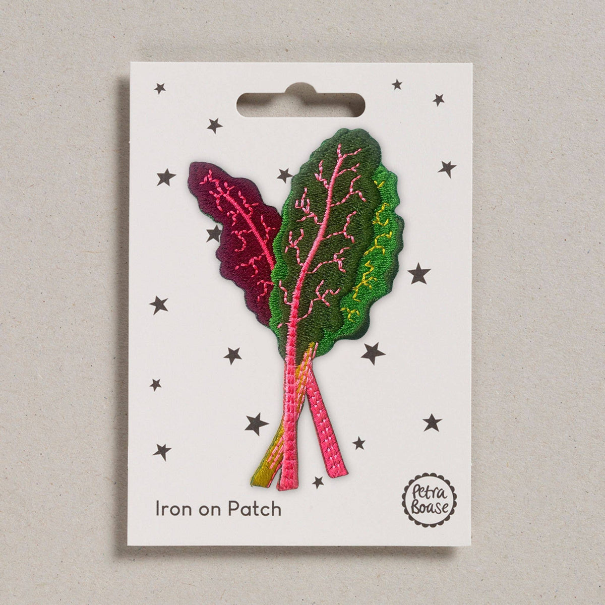 Plaster Cast Table Embroidered Rainbow Chard Iron-On Patch – Pentreath & Hall