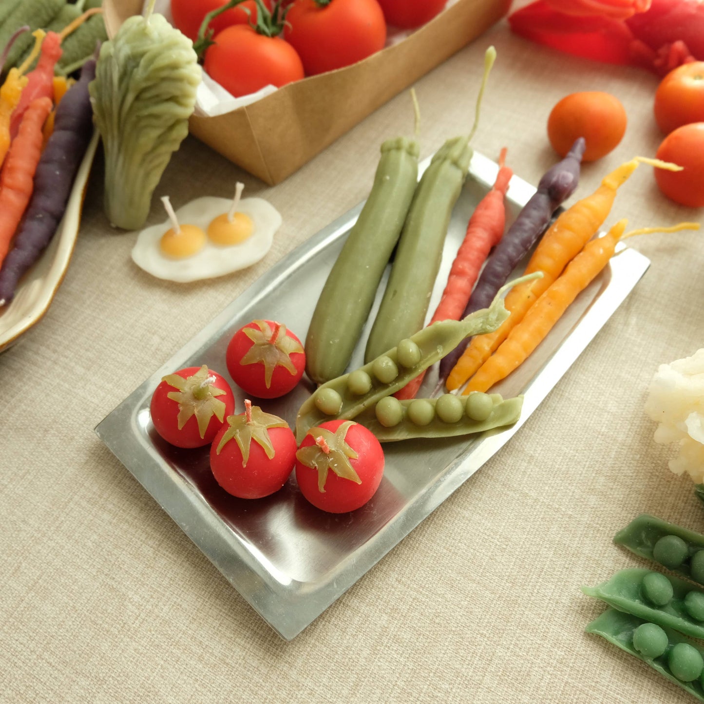  Happy Tomato Birthday Candles - set of 8