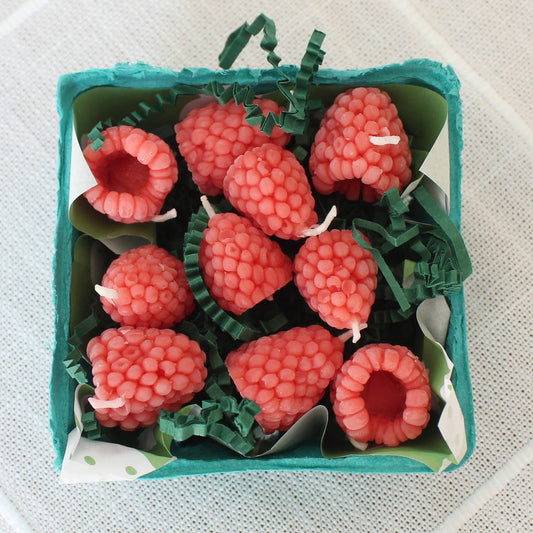 Pink Raspberry Birthday Candles - 10