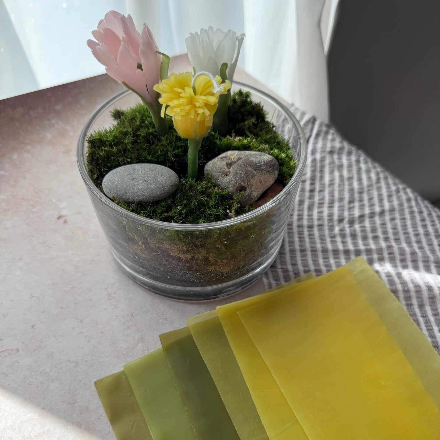 DIY Dandelion Beeswax Flower Candle Kit