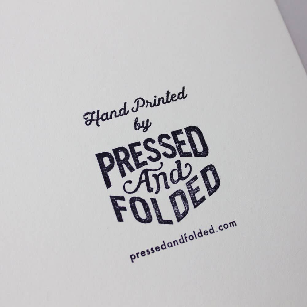 WELL DONE Linocut Greeting Card