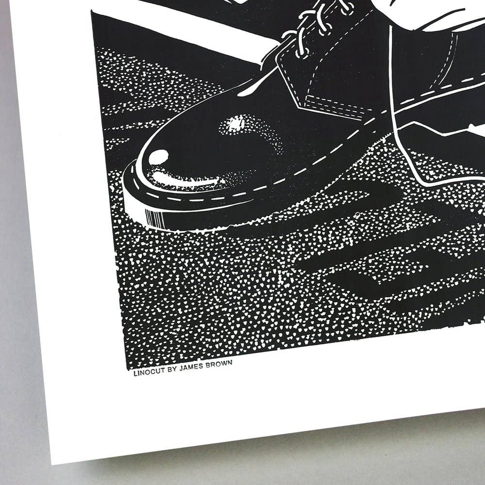 SHOES Linocut Print